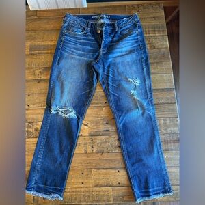 American Eagle Outfitters Blue Distressed Jeans size 10